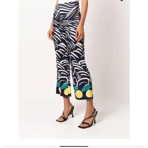 Staud Oscar lemon print cropped silk pants